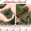 Arbre artificiel de 9 pi pour Noël, 650 lumières ultralégères, pointes épaisses de 1930, conception à dépliage automatique, arbre de base stable, éclairage, caractéristique de branche pleine, support robuste-270173199