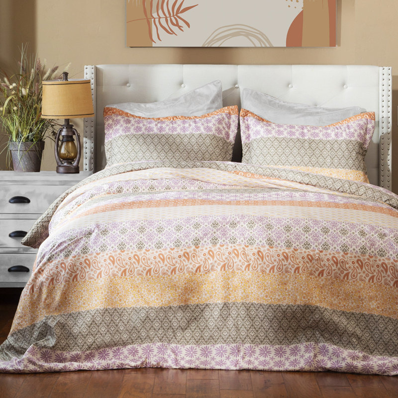 Ensemble d'édredon en polyester, Rose, Édredon pour très grand lit + 2 très grandes ta