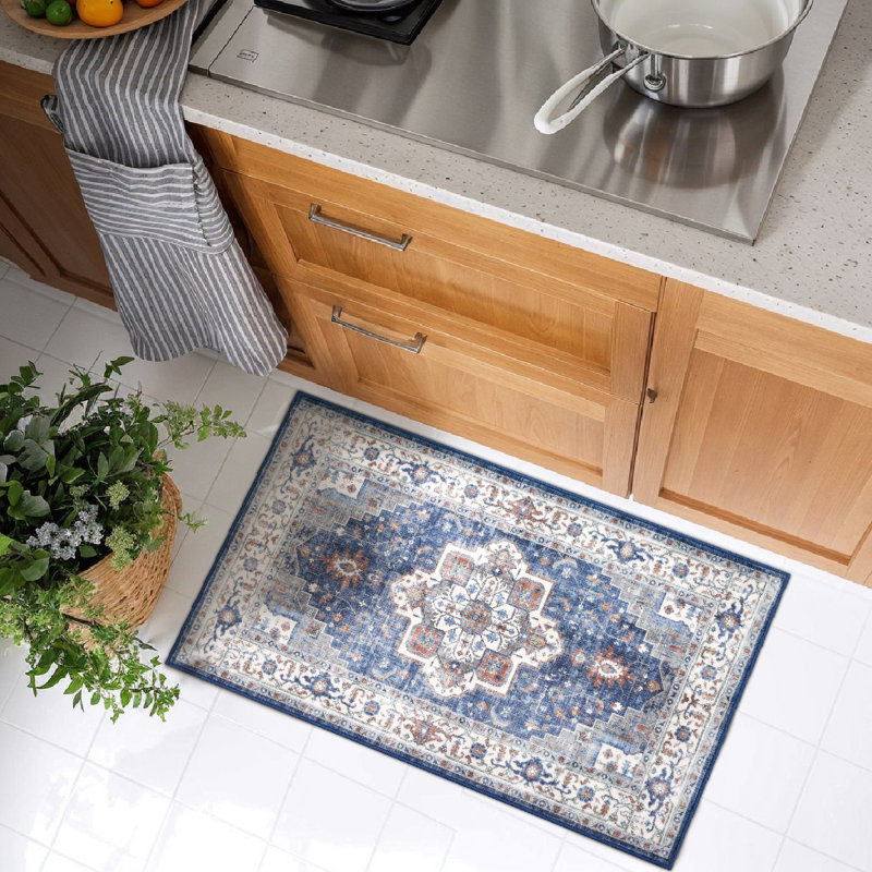 Tapis de couloir intérieur en caoutchouc antidérapant Home Decor, Rectangle 1 pi 8 po x 2 pi 8 po