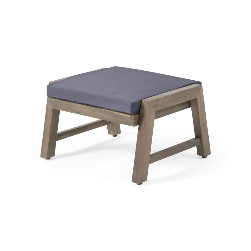 Channing Acacia 2 - Person Patio Conversation Set with Cushions, Gray, Dark Gray