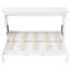 Lit escamotable simple avec armoire, lit escamotable mural compact pour les petites chambres, blanc-520060179