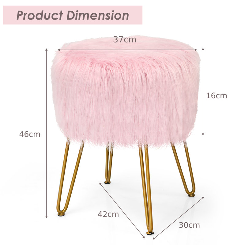 Mahtotopa Iron Accent Stool, Pink