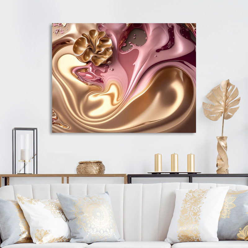 Glam Flowers III - reproduction sur toile, H 30 po x l 40 po x P 1,5 po, Toile tendue