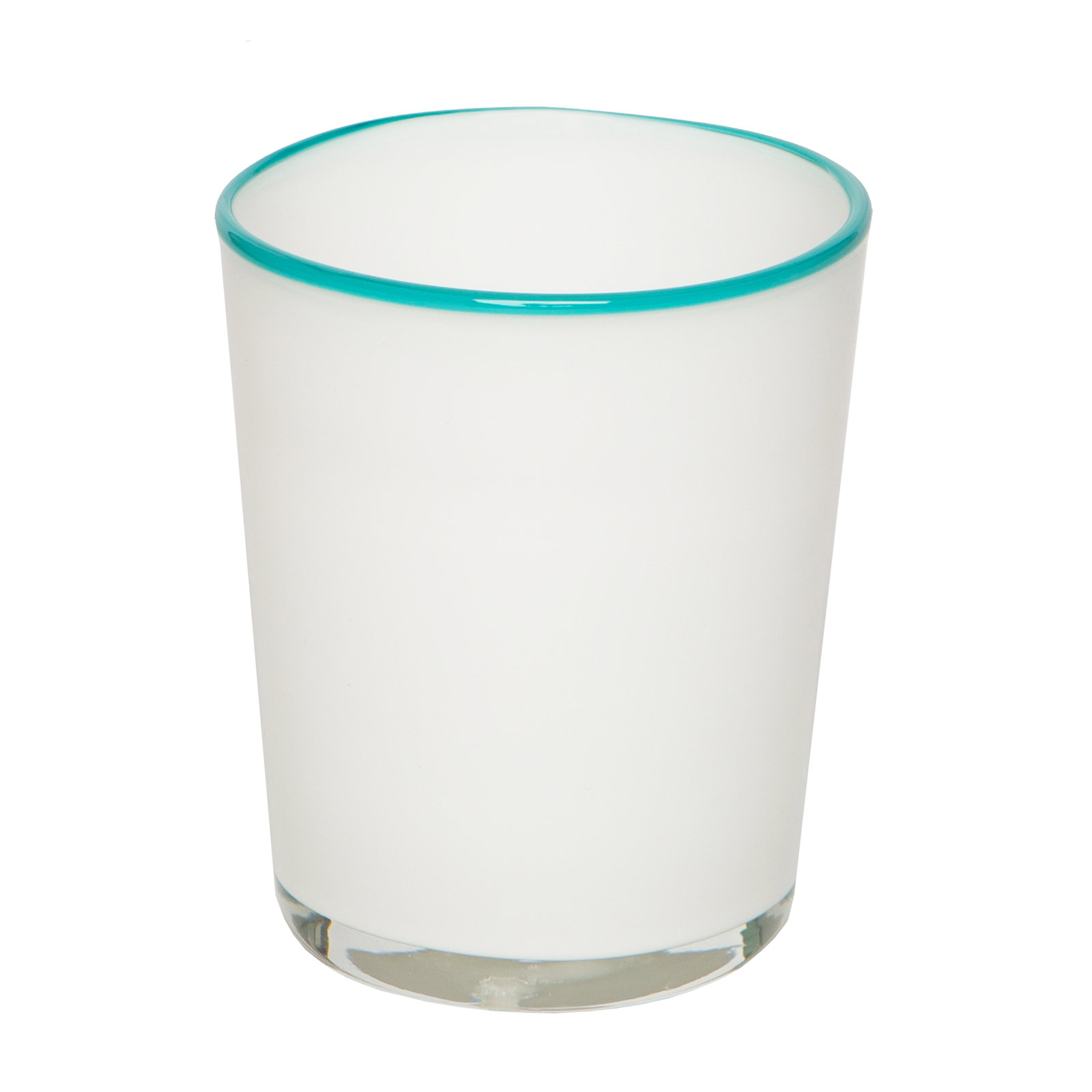 Sarya Drinking Glass, 15 oz., White/Blue
