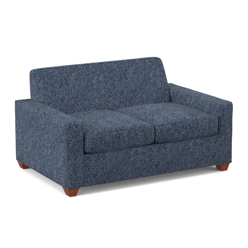 Avery 72" Square Arm Sofa, BM Cherry, Connelly Blue Jay