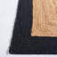 Tapis beige / noir en jute / coton tissé à plat à la main Middleton-152212116