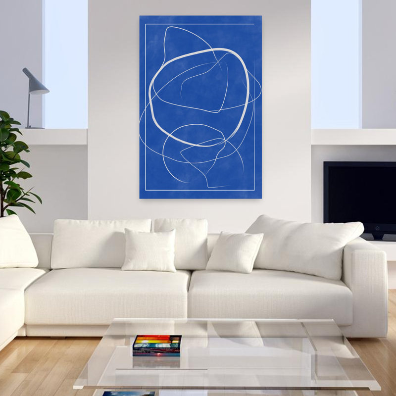 Art contemporain abstrait géométrique contemporain, H 48 po x l 32 po