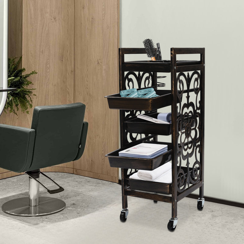 35.43'' H x 14.57'' W 5-Tier Utility Cart with Wheels