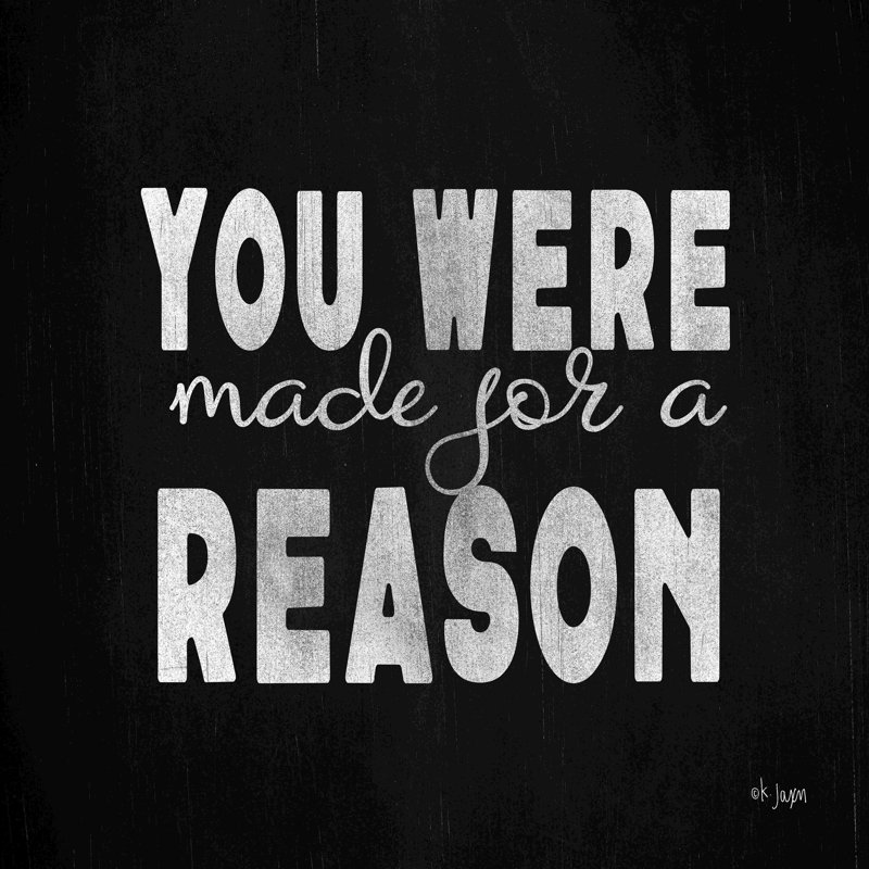 " Made For A Reason I " by Jaxn Blvd., 12" H x 12" W, Wrapped Canvas, No