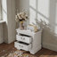 Table de chevet classique en bois 22 po x 16 po x 22,7 po - blanc-845317182