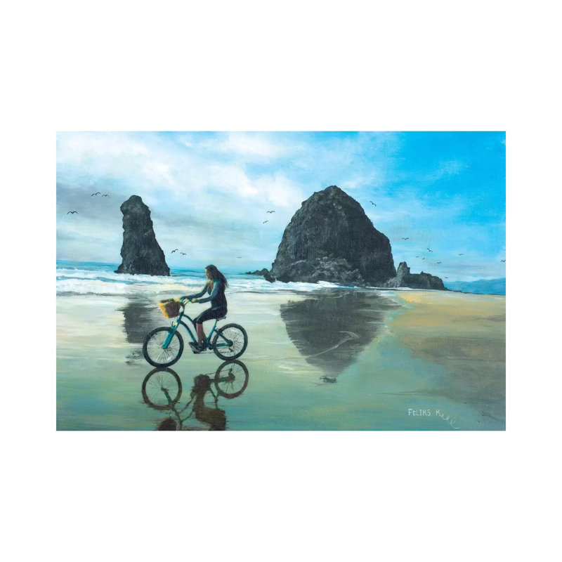 Chill Days at the Coast 1 Piece Painting on Canvas, 30.48 cm H x 45.72 cm W, Wrapped Canvas