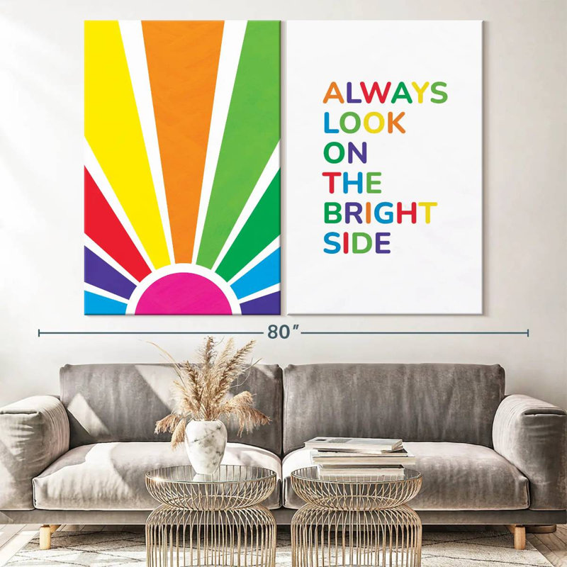 «Kids Inspirational II», ensemble de 2 reproductions sur toile par IvaCuddlyMural, H 48 po x l 66 po x P 1,25 po