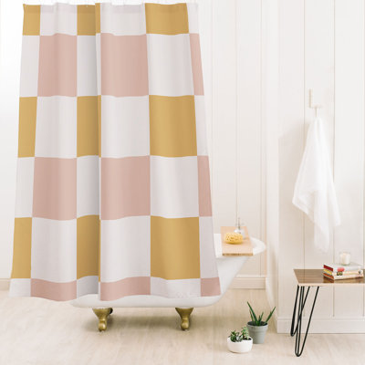 Ninola Design Charming Nostalgia Handmade Summer Stripes Shower Curtain