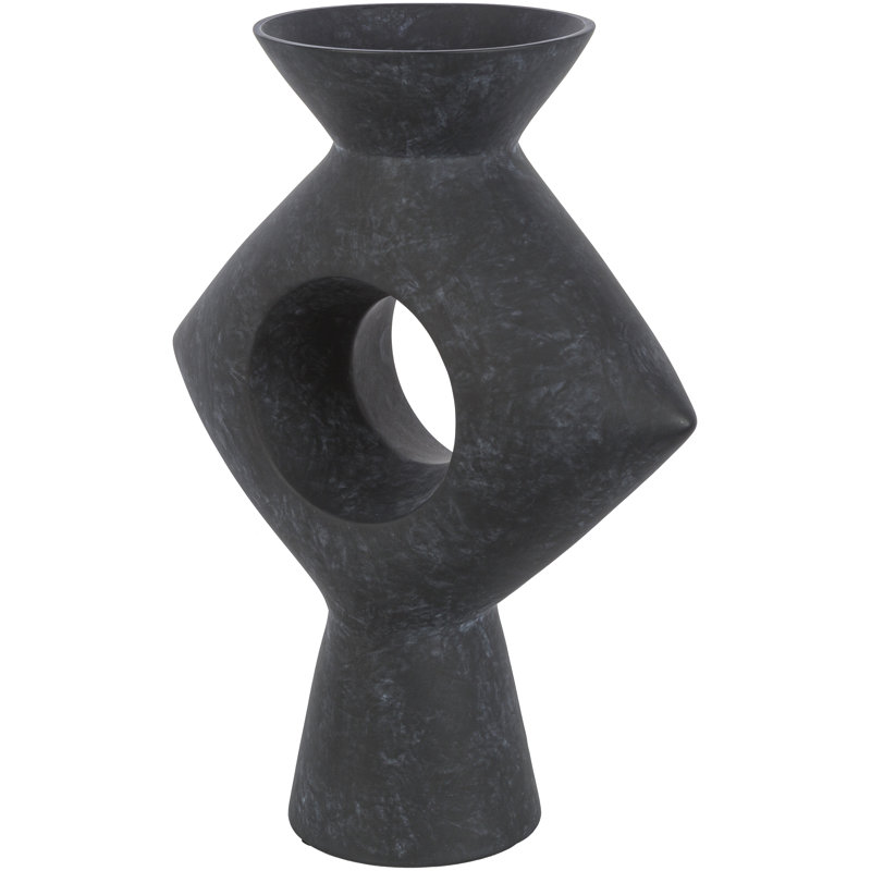 Fitzpatrick Ceramic Table Vase, Dark Gray