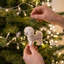 Hand-Knit Alpaca Wool Bichon Frise Dog Hanging Figurine Ornament
