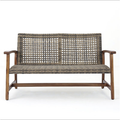 HAMPTON WOOD + WICKER LOVESEAT