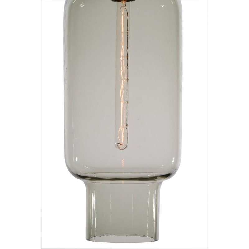 Luminaire suspendu grappe 1 lumière Sorbonne, Bronze naturel, Cristal