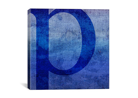 « teinte », art textuel sur toile en bleu, H 37 po x l 37 po x P 1,5 po, P