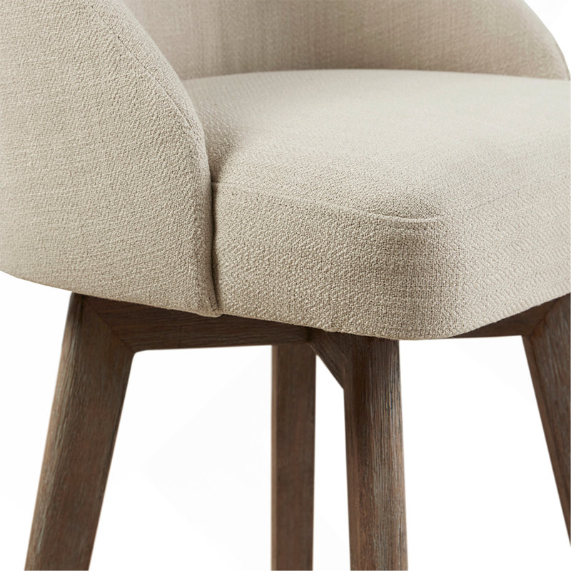 Bar Stool With Swivel Seat, Beige