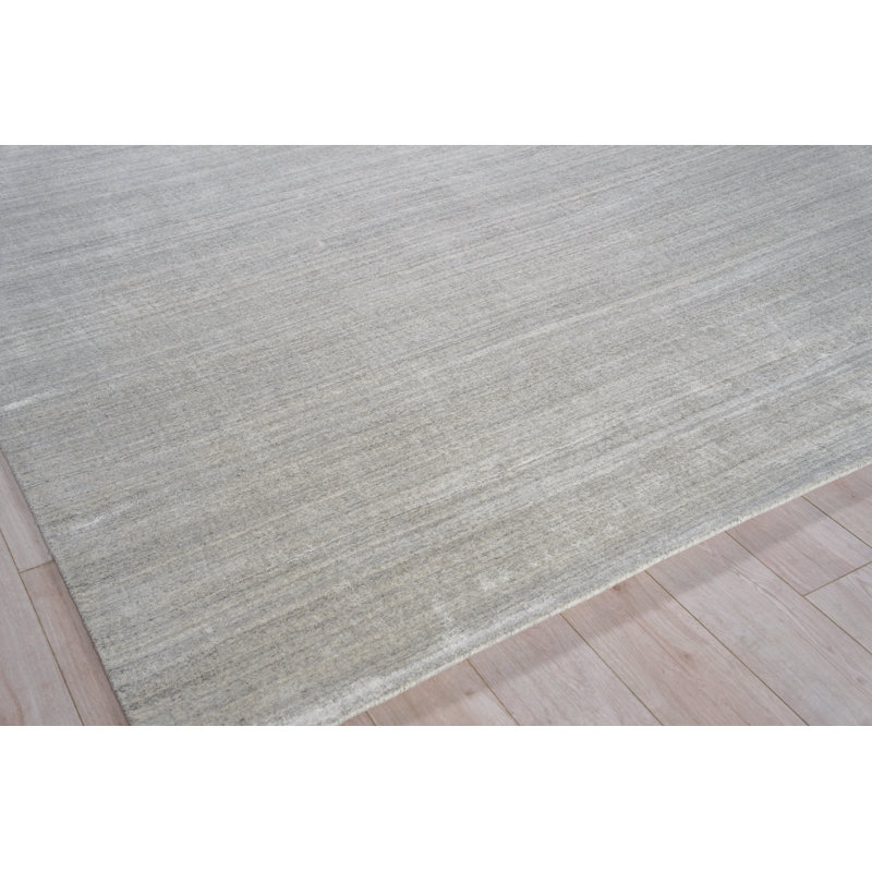 Sanctuary Striped Area Rug in Light Silver, Rectangle 8' x 10'