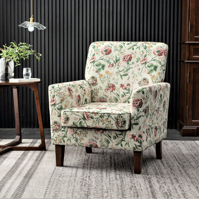 Fauteuil en mélange de polyester à motifs