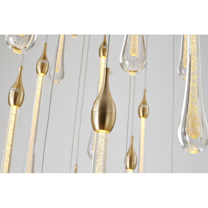 Lustre suspendu en verre 24 lumières Transitional