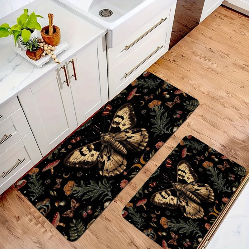 Ensemble de 2 tapis de cuisine Mystical Moth