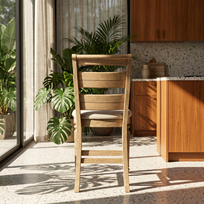 Tabouret de comptoir en bois massif l 19,5 po x P 24 po x H 42,25 po Caramel