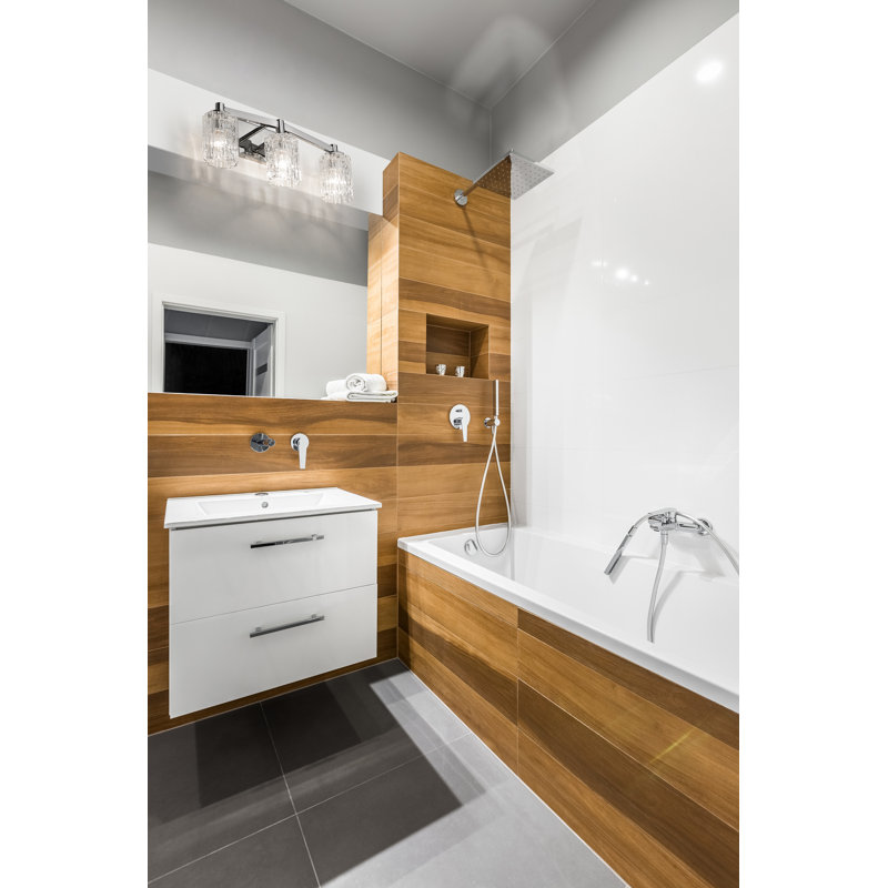 Éclairage pour salle de bain à intensité variable 3 lumières Samson, Chrome