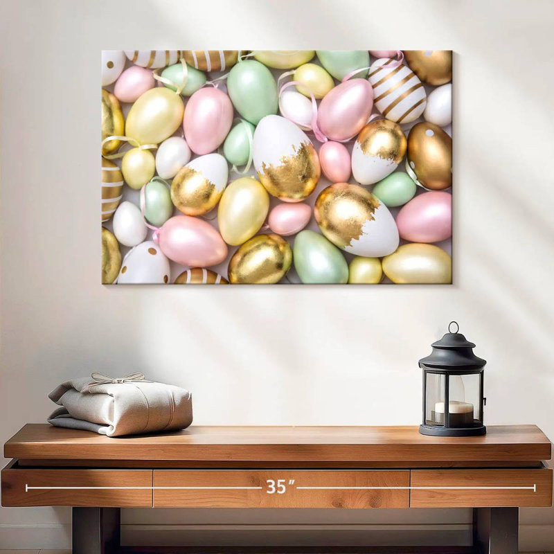 Lelend Metallic Painted Easter Eggs, 16" H x 24" W
