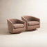 Fauteuil demi-tonneau pivotant Bennett (ensemble de 2)