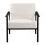 Fauteuil d'appoint en métal blanc Millie