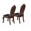 Ensemble de 2 chaises de salle à manger en bois d'hévéa brun