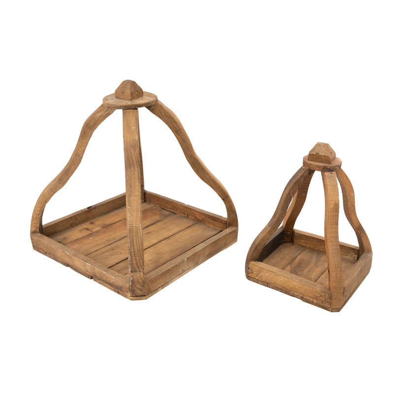 Lanternes en bois Bell Farmhouse, Beige
