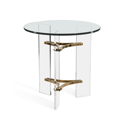 Tamara Glass Top End Table