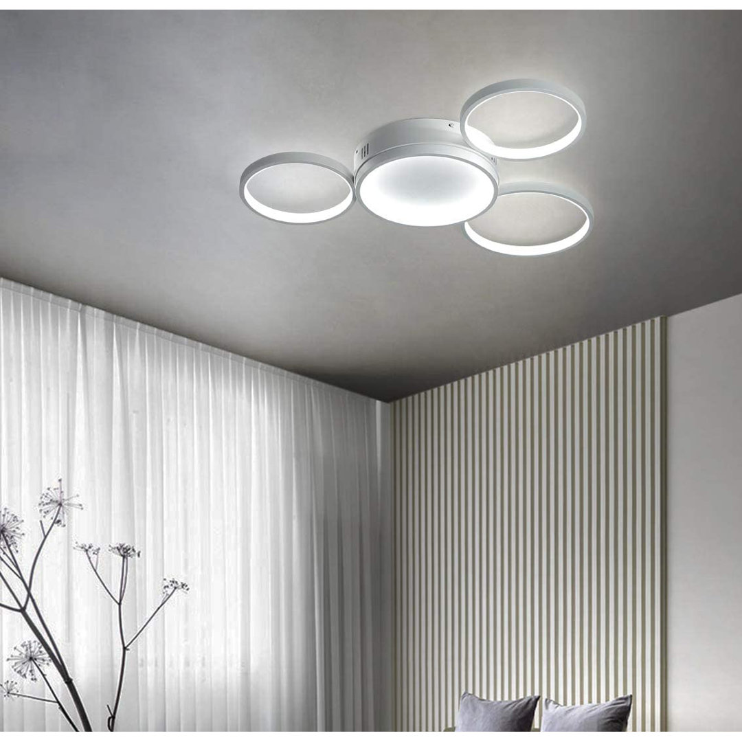 LED Deckenleuchte 4 Ring dimmbar Modern aus Aluminium