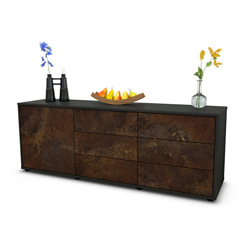 Wyant TV Stand for TVs up to 60", Rust / Matte Anthracite