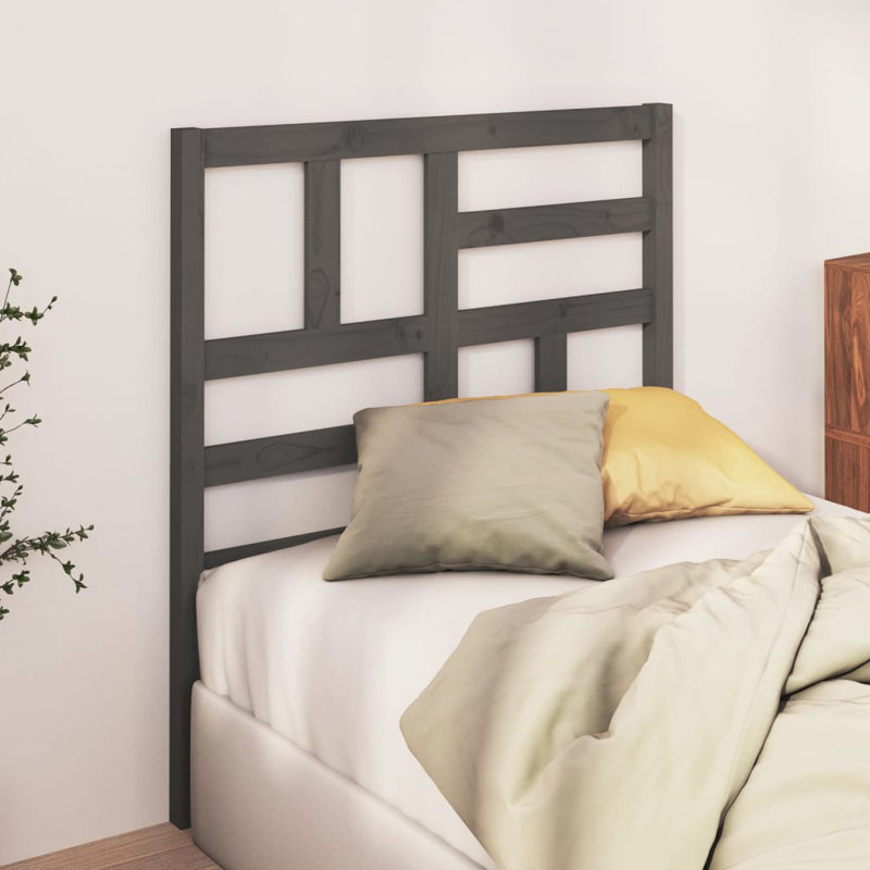 Bassilly Solid Wood Headboard, Single (3'), Grey