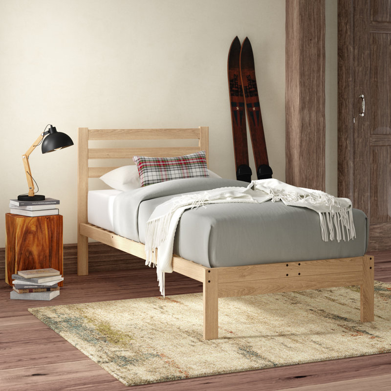 Georgia Unfinished Solid Wood Slat Bed, Twin