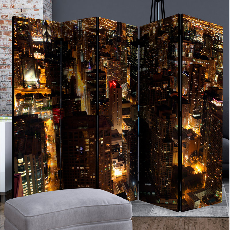 Mihran 172cm H Solid Wood Folding Room Divider, 5