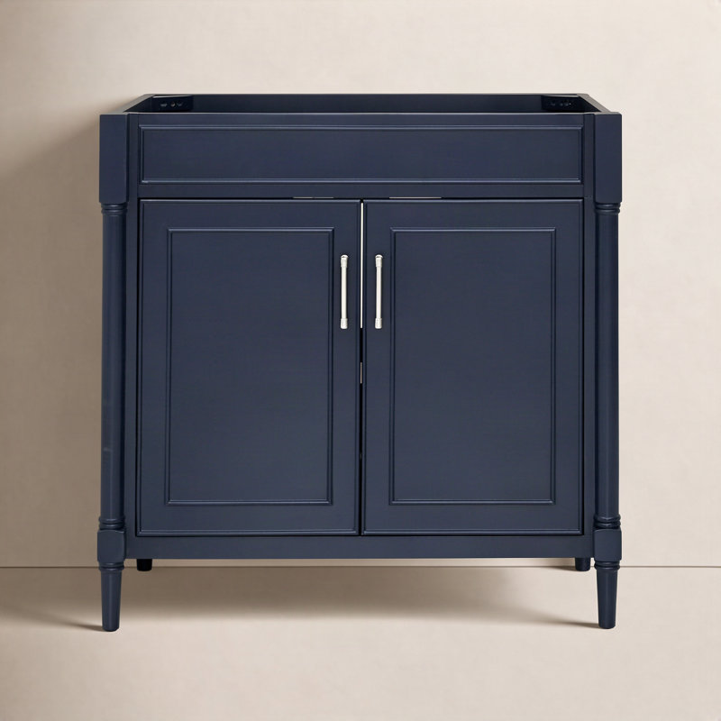 Addison 36'' Single Bathroom Vanity Base Only, Navy Blue