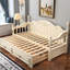 Canapé-lit extensible en mélange de coton extensible 39,37 po moderne et minimaliste ivoire-759489050-759489062