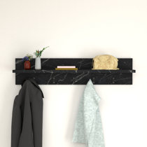 Garderobenleiste Hakenleiste Kleiderhaken Wand Jackenhalter  Garderobenhakenleiste Hakenleiste Garderobe (Türhaken (schwarz)) :  : Küche, Haushalt & Wohnen