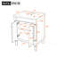 Meuble-lavabo avec lavabo supérieur, meuble de rangement moderne à 2 niveaux, meuble-lavabo simple-1018377023