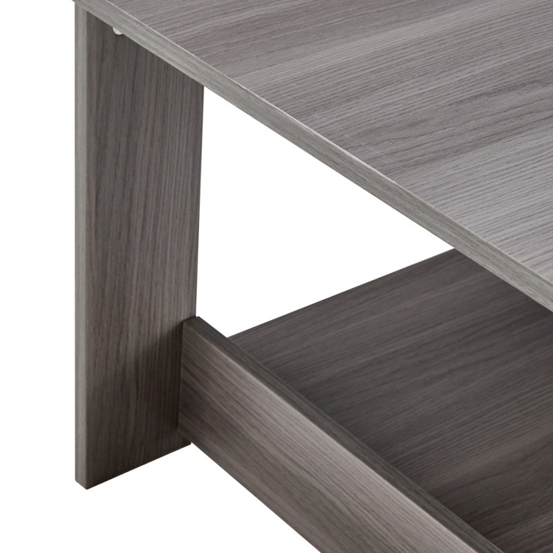 Table basse Bonni, H 16,5 po x L 35,4 po x l 19,6 po, Gris