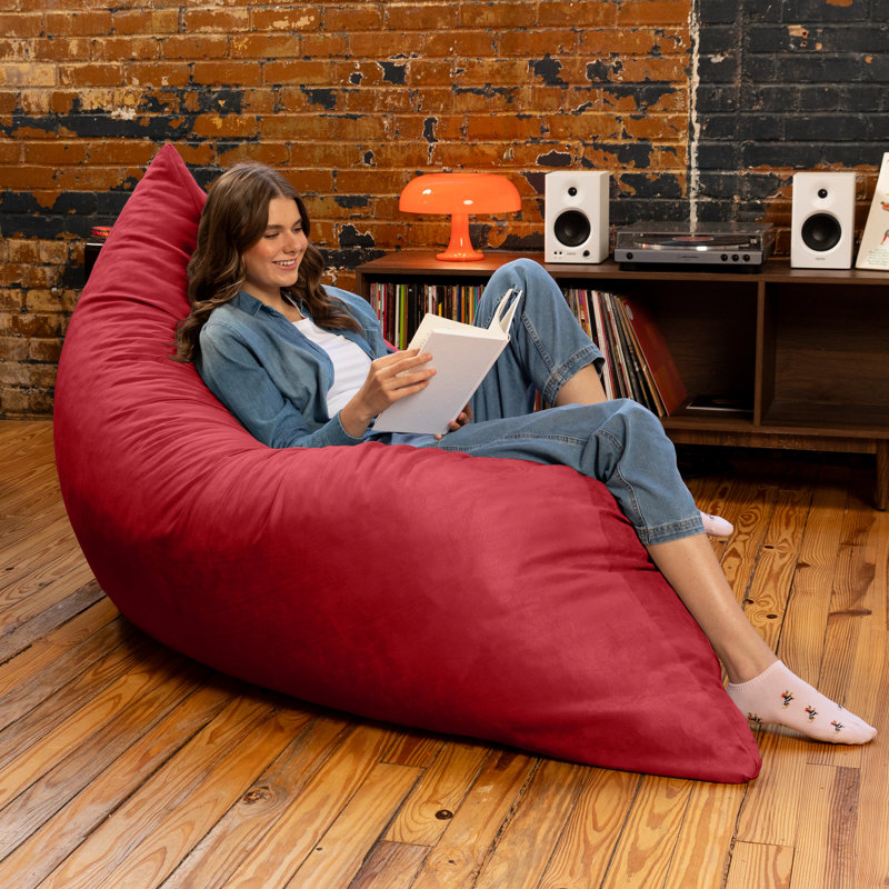 Pillow Saxx 5.5-Foot - Huge Bean Bag Floor Pillow and Lounger, Cinnabar