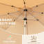 Parasol 10 pi - Auvent beige facile à ouvrir et fermer