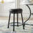 Giselle Swivel Upholstered Counter Stool with Metal Frame