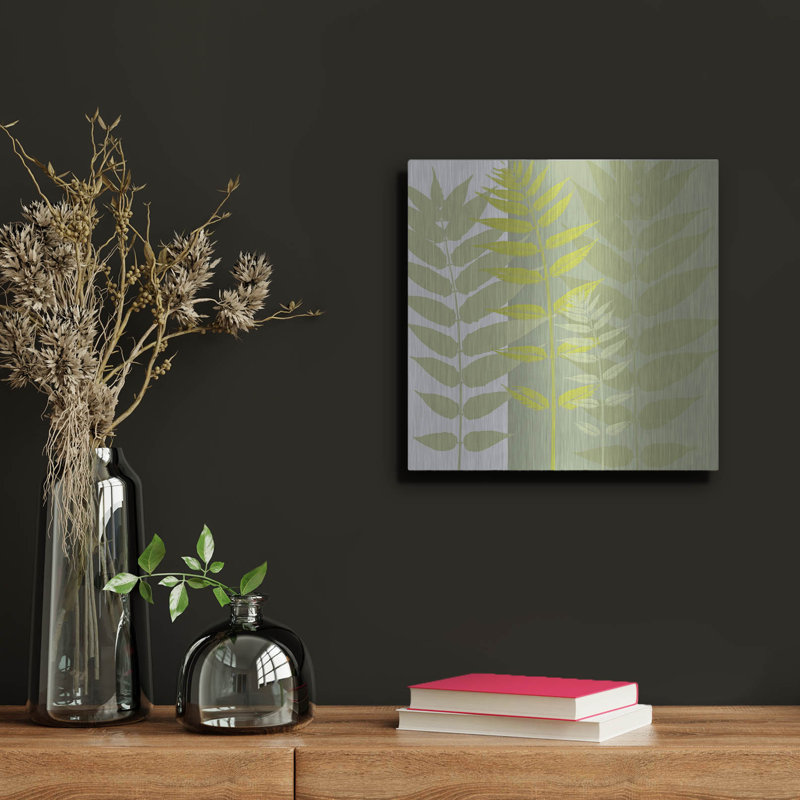  «Field Greens» par Erin Clark, art mural en métal, 12 po x 12 po, H 12 po x l 12 po