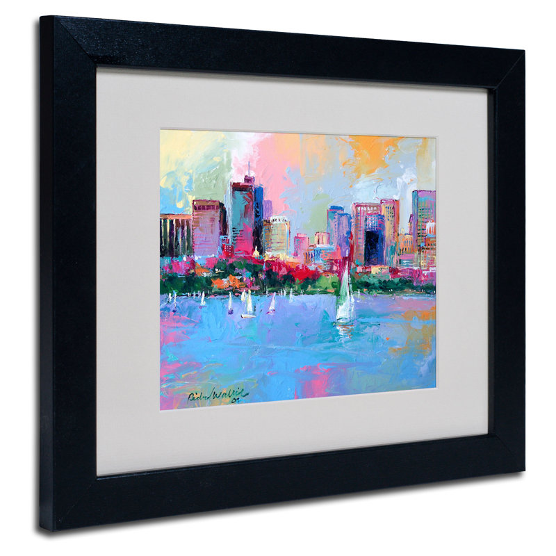 « boston 3 », reproduction sur toile encadrée, H 11 po x l 14 po x P 0,5 po, Noir